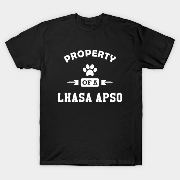 Lhasa Apso Dog - Property of a Lhaso apso T-Shirt by KC Happy Shop